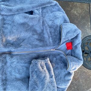 Blue Cowl Neck Sweater with Cozy Texture